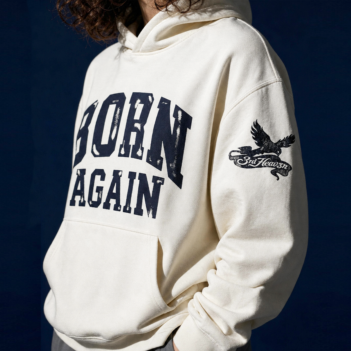 Born Again Vintage Cream Hoodie