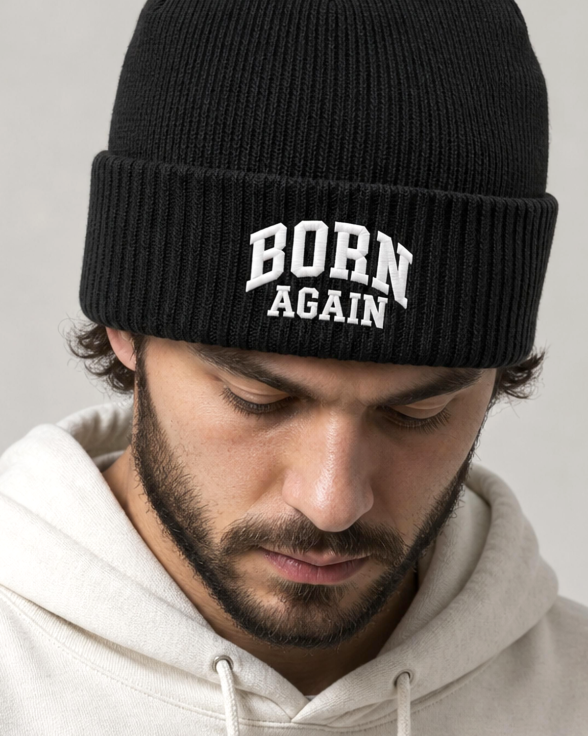 Born Again Black Vintage Beanie