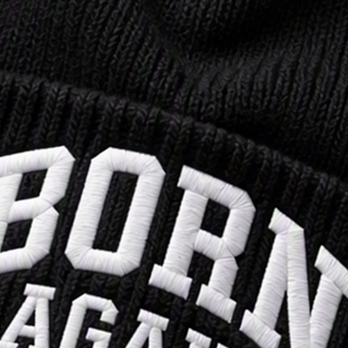 Born Again Black Vintage Beanie