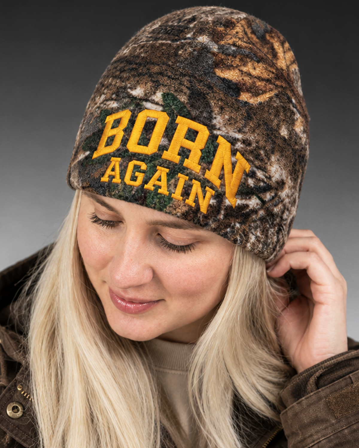 Born Again Fleece Camo Beanie