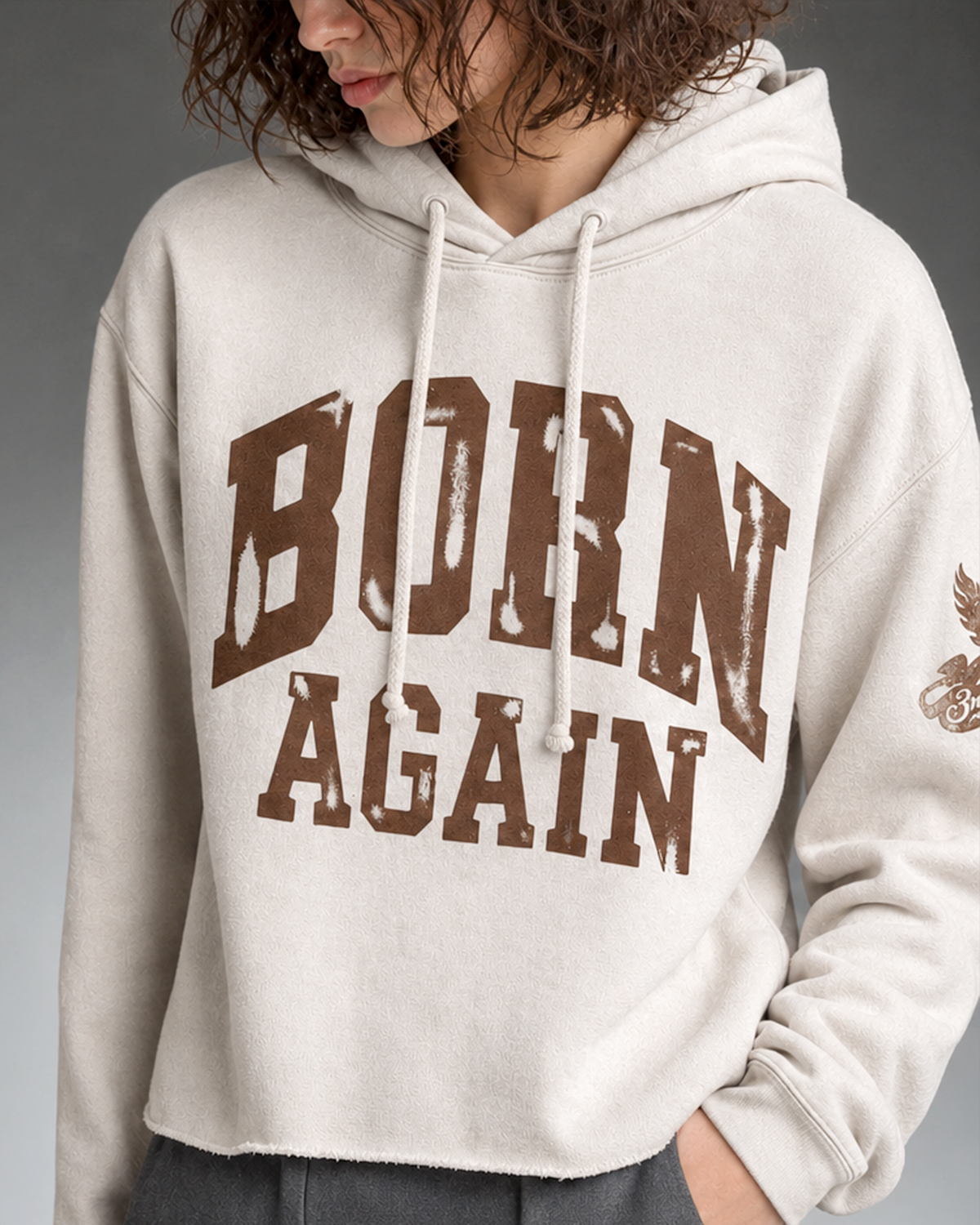 Born Again Pullover crop top hoodie