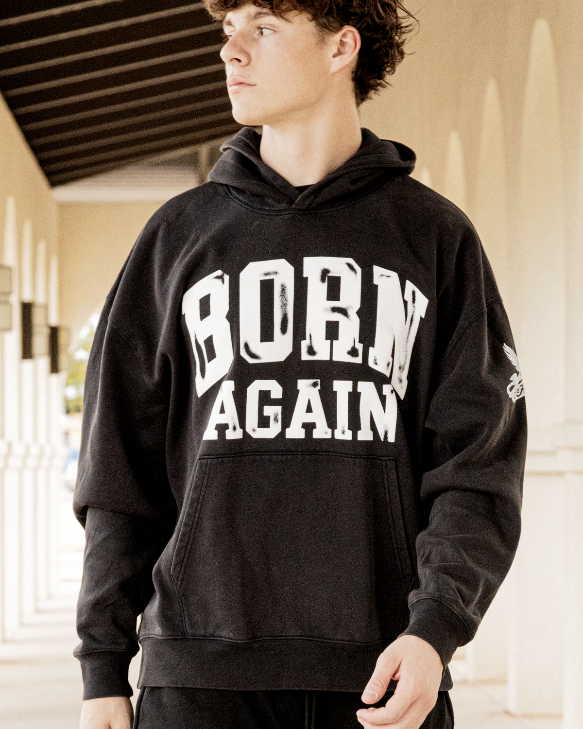 Born Again Vintage Black Hoodie